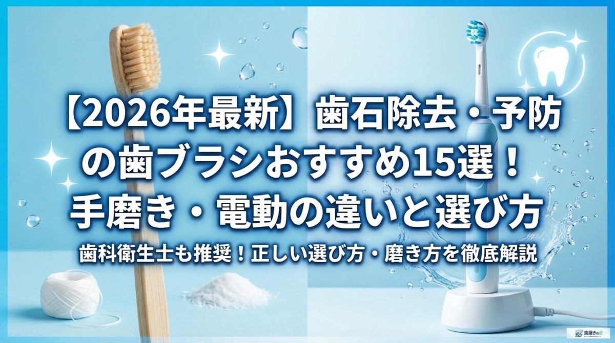 【2026年最新】歯石除去・予防の歯ブラシおすすめ15選!手磨き・電動の違いと選び方