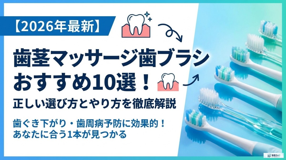 【2026年最新】歯茎マッサージ歯ブラシおすすめ10選!正しい選び方とやり方を徹底解説